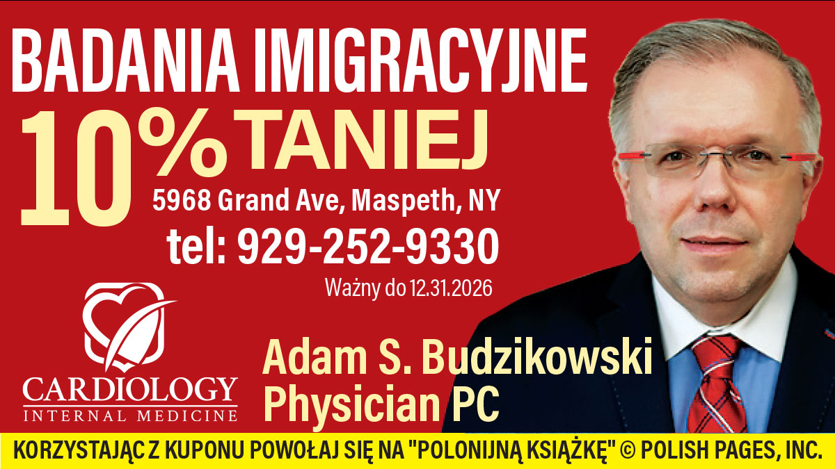 Kupon adam budzikowski badania imigracyjne kardiolog maspeth nowy jork