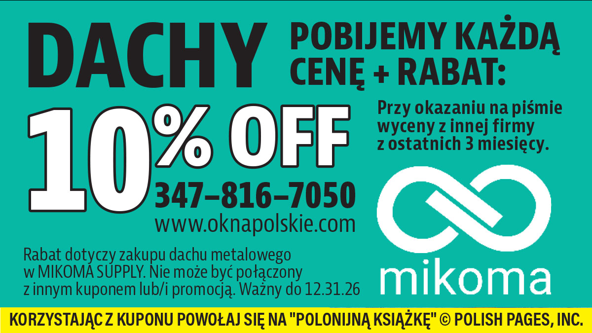 Kupon mikoma supply dachy metalowe rabat nowy jork