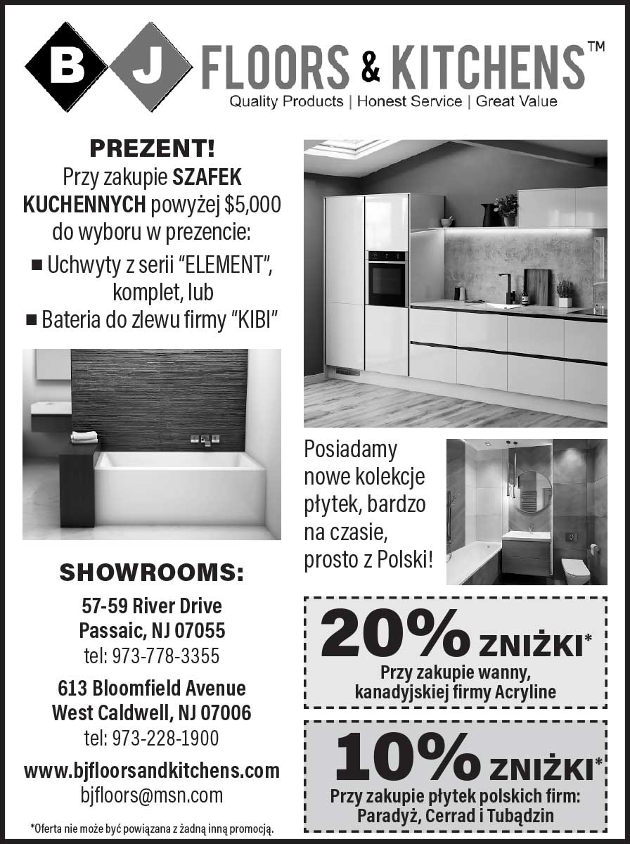 Reklama bj floors kitchens plytki lazienki kuchnie passaic new jersey