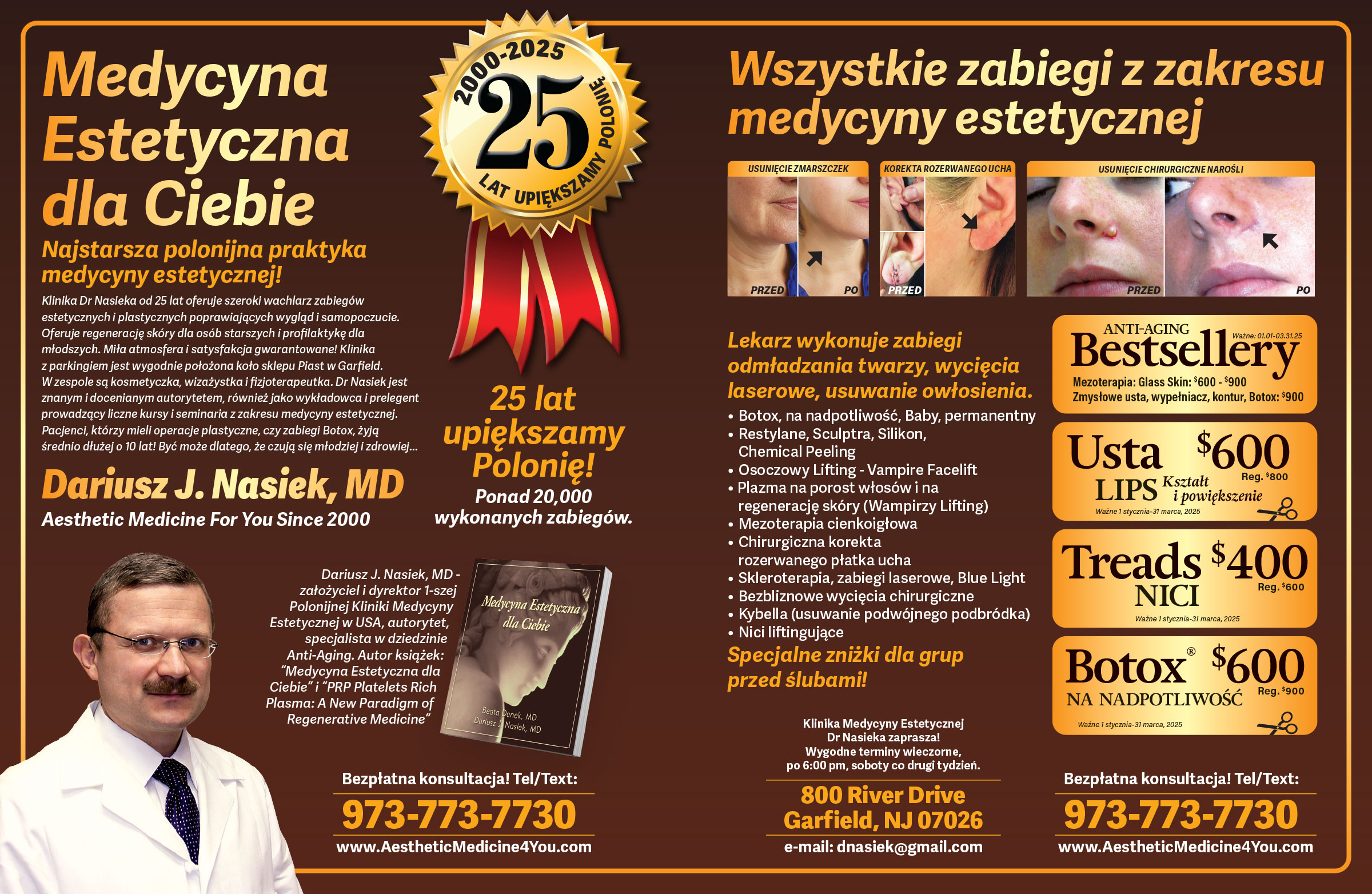 Reklama dr nasiek medycyna estetyczna garfield new jersey