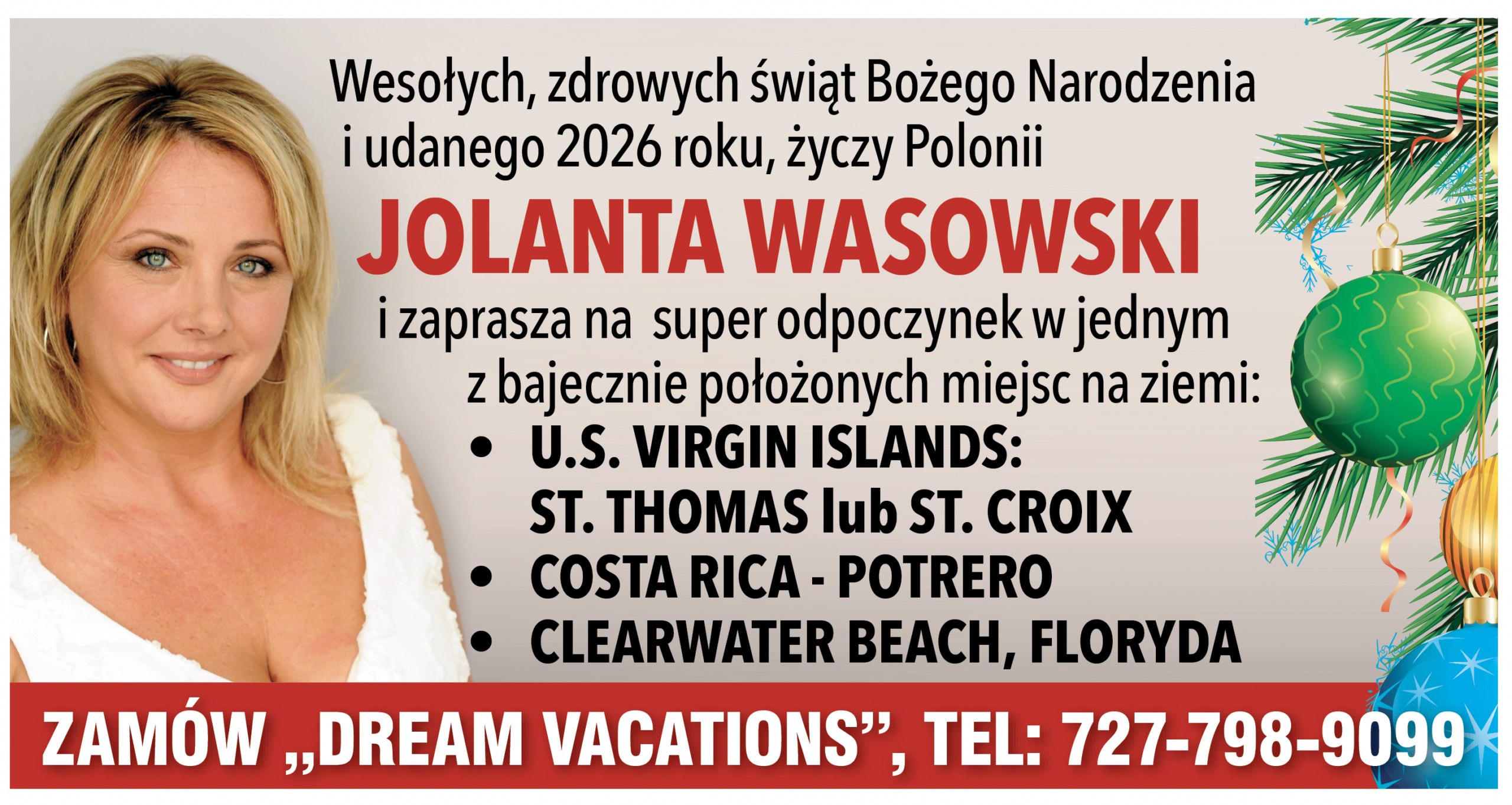 Reklama dream vacations us virgin islands osrodek turystyczny wakacje st thomas wyspy dziewicze