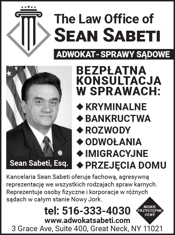 Reklama sean sabeti adwokat sprawy karne great neck nowy jork