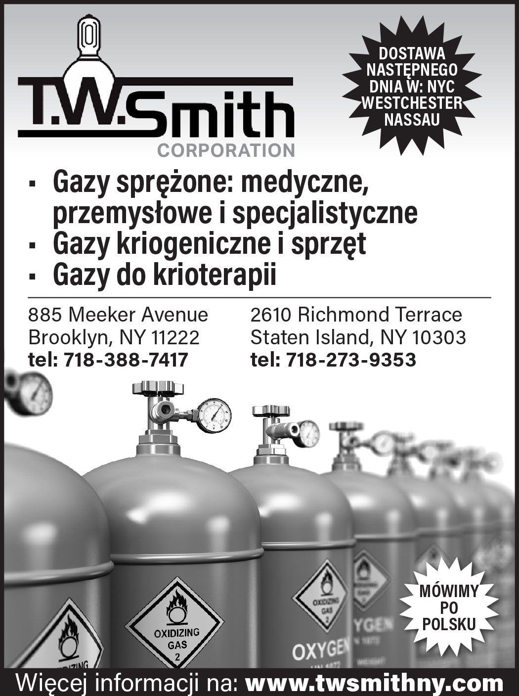 Reklama tw smith gazy techniczne butle propan greenpoint staten island