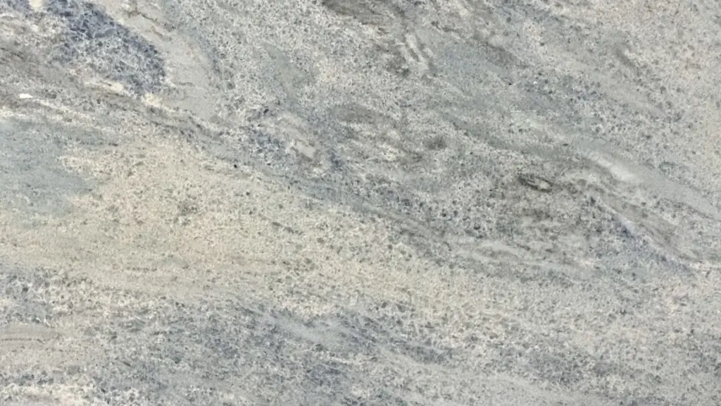 Slab of light marble with gray veining